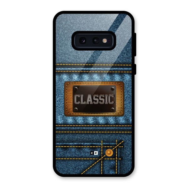 Classic Denim Glass Back Case for Galaxy S10e