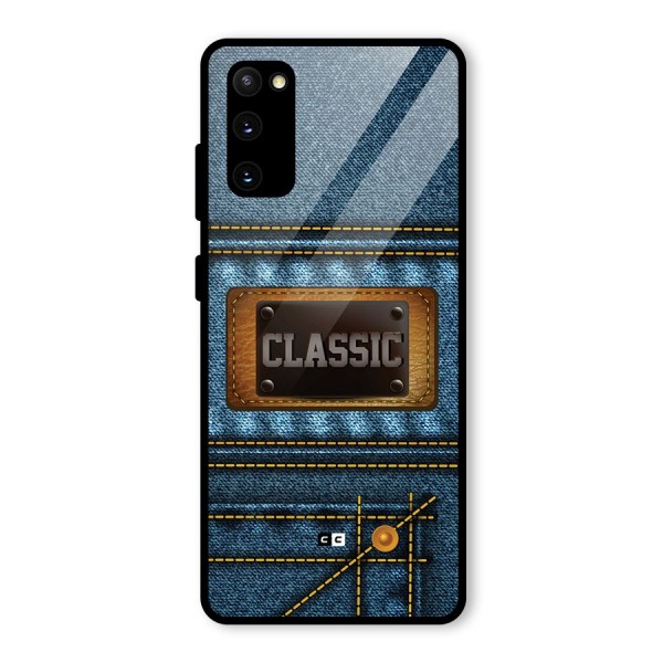 Classic Denim Glass Back Case for Galaxy S20 FE 5G