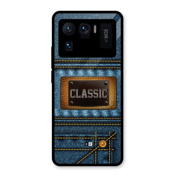 Classic Denim Glass Back Case for Mi 11 Ultra