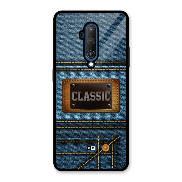 Classic Denim Glass Back Case for OnePlus 7T Pro