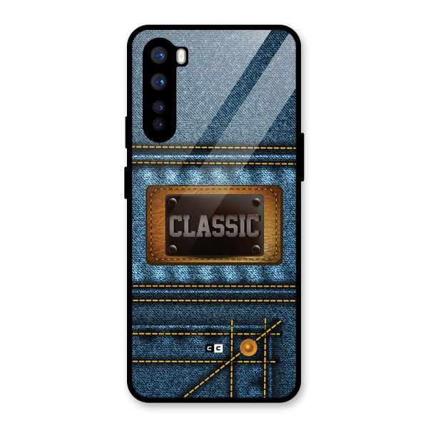 Classic Denim Glass Back Case for OnePlus Nord