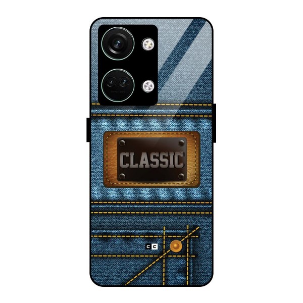 Classic Denim Glass Back Case for Oneplus Nord 3