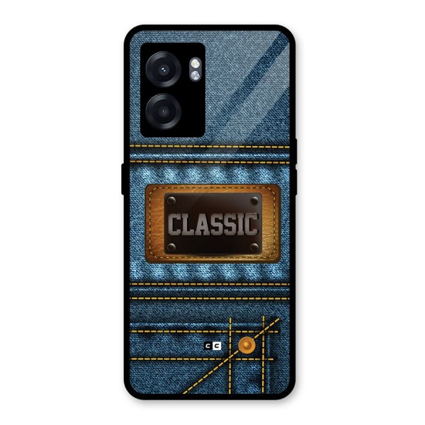 Classic Denim Glass Back Case for Oppo K10 (5G)