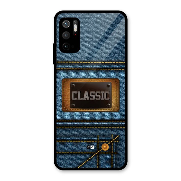 Classic Denim Glass Back Case for Poco M3 Pro 5G