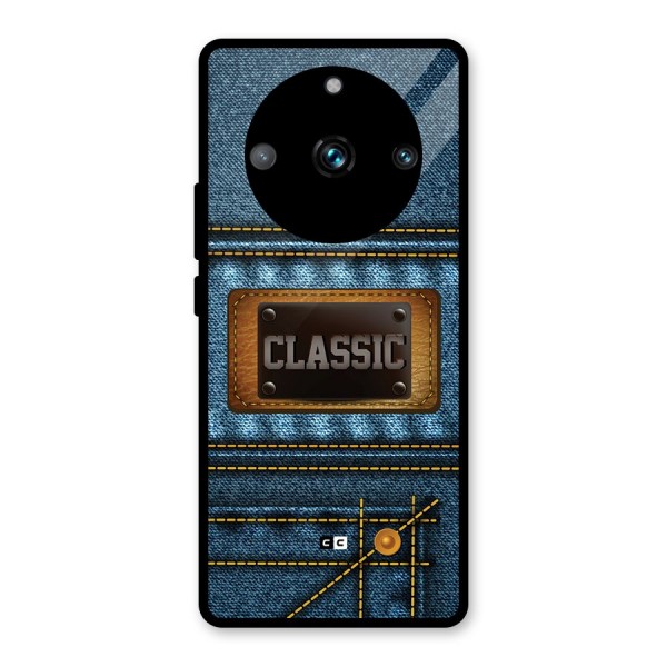 Classic Denim Glass Back Case for Realme 11 Pro