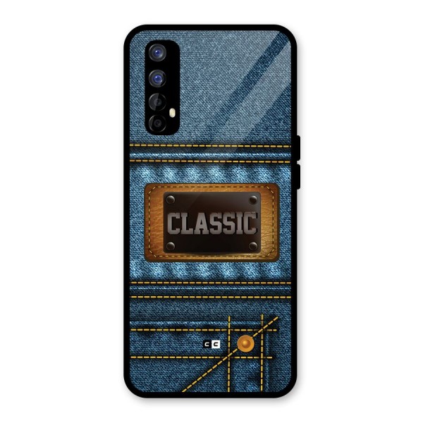 Classic Denim Glass Back Case for Realme 7