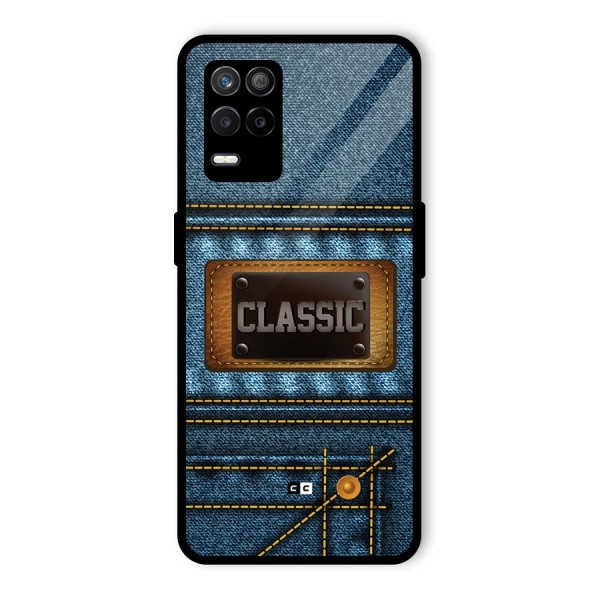 Classic Denim Glass Back Case for Realme 8s 5G