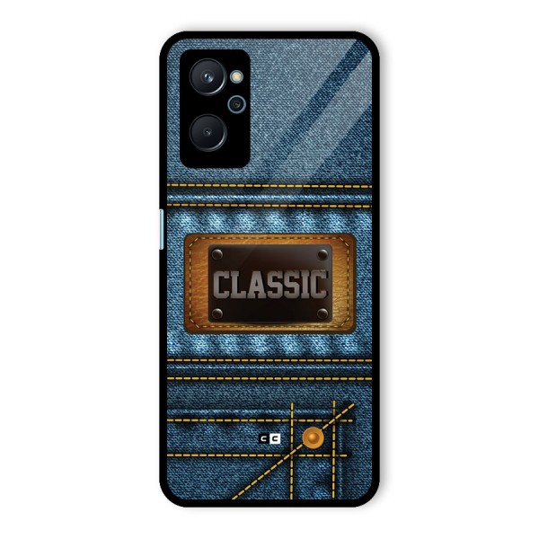 Classic Denim Glass Back Case for Realme 9i