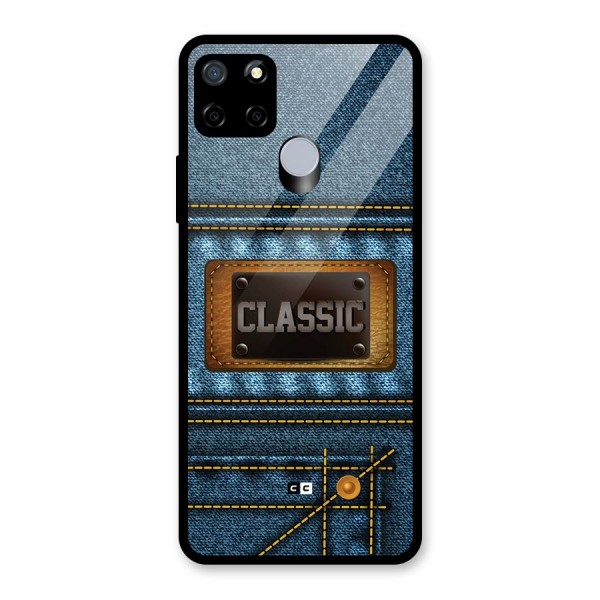 Classic Denim Glass Back Case for Realme C15