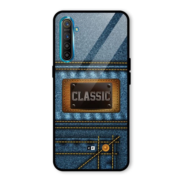 Classic Denim Glass Back Case for Realme XT