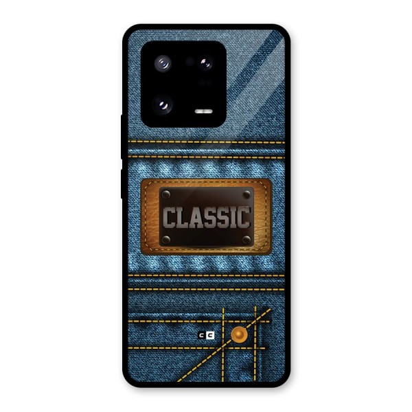 Classic Denim Glass Back Case for Xiaomi 13 Pro