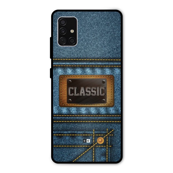 Classic Denim Metal Back Case for Galaxy A51