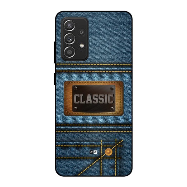 Classic Denim Metal Back Case for Galaxy A52