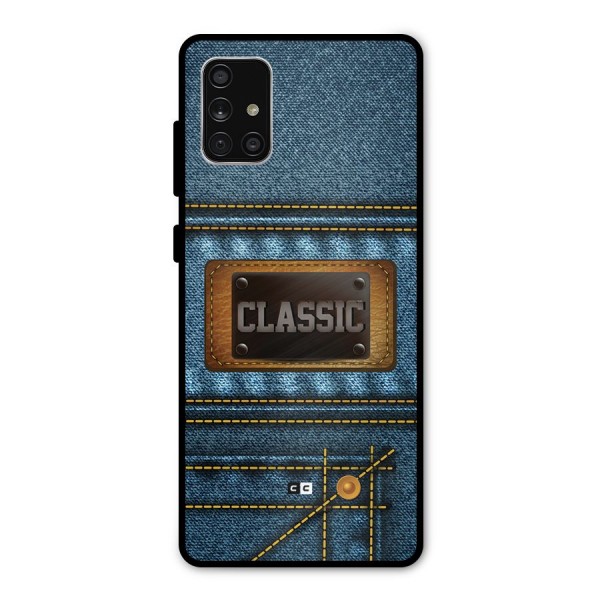 Classic Denim Metal Back Case for Galaxy A71