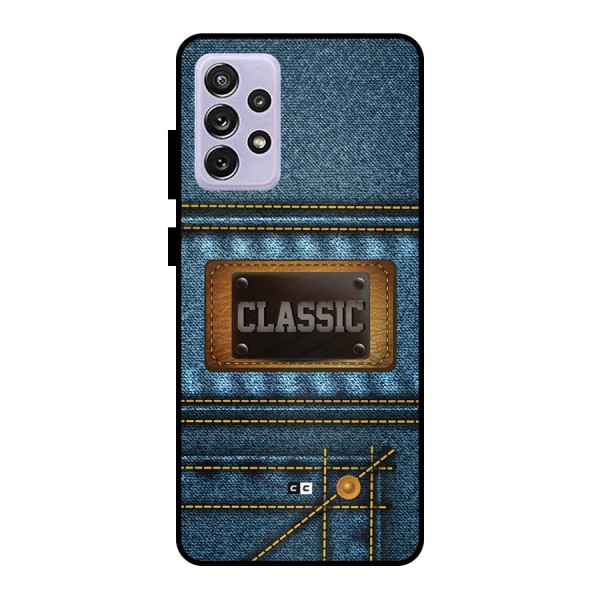 Classic Denim Metal Back Case for Galaxy A72