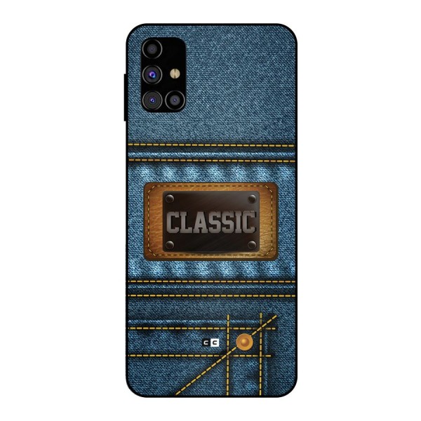 Classic Denim Metal Back Case for Galaxy M31s