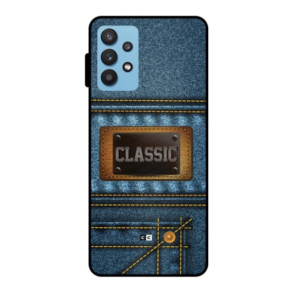 Classic Denim Metal Back Case for Galaxy M32 5G