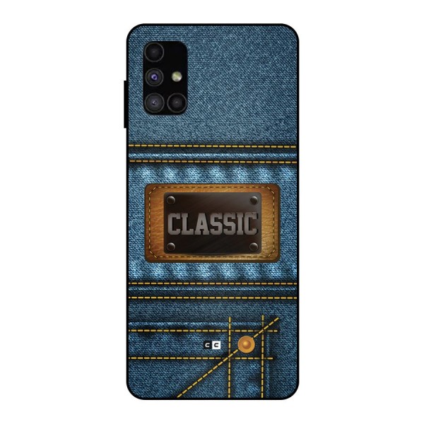 Classic Denim Metal Back Case for Galaxy M51