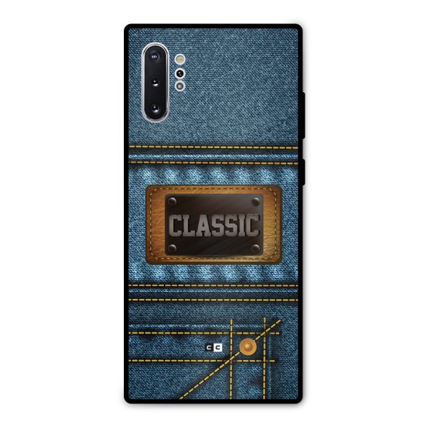 Classic Denim Metal Back Case for Galaxy Note 10 Plus