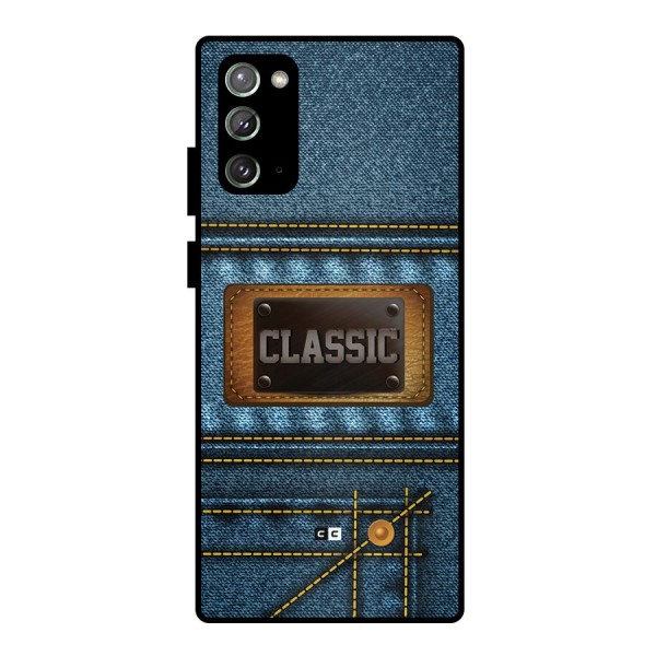 Classic Denim Metal Back Case for Galaxy Note 20