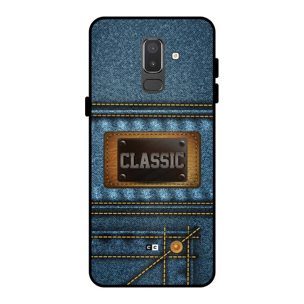 Classic Denim Metal Back Case for Galaxy On8 (2018)