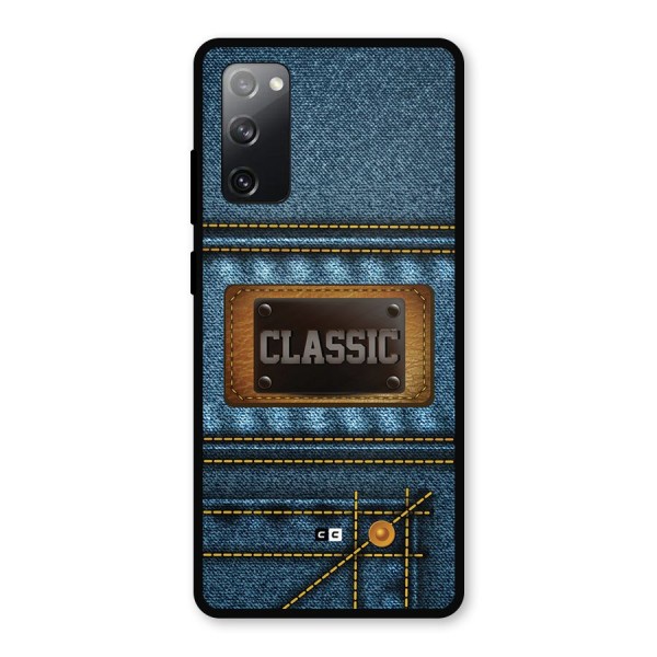 Classic Denim Metal Back Case for Galaxy S20 FE