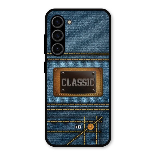 Classic Denim Metal Back Case for Galaxy S23