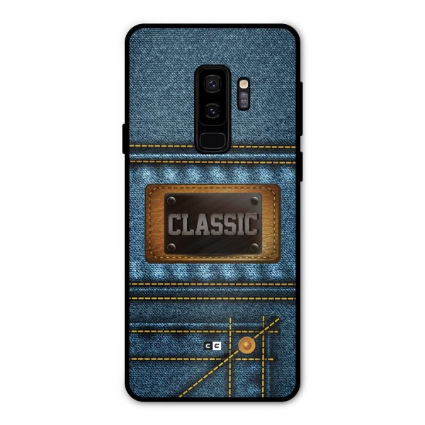 Classic Denim Metal Back Case for Galaxy S9 Plus