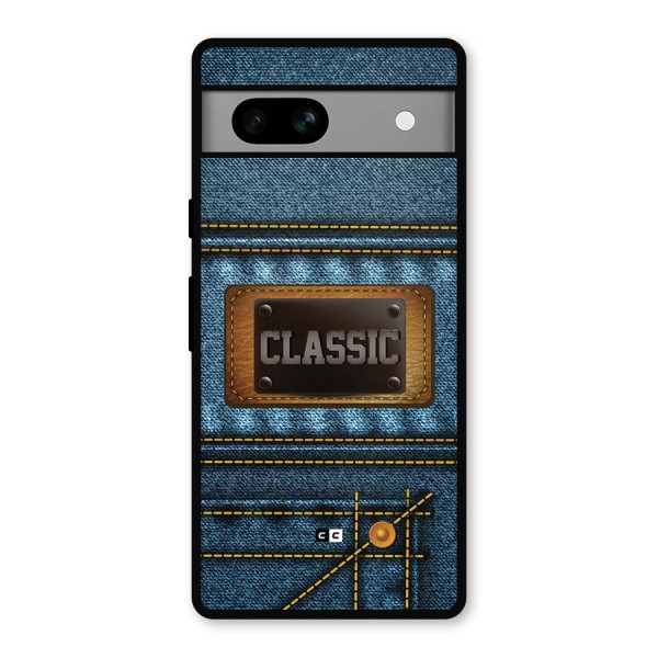 Classic Denim Metal Back Case for Google Pixel 7a