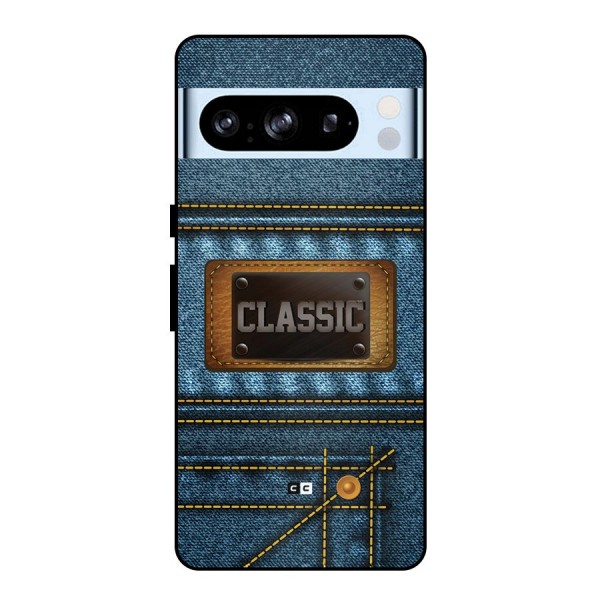 Classic Denim Metal Back Case for Google Pixel 8 Pro