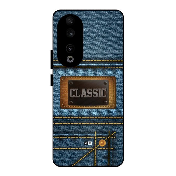 Classic Denim Metal Back Case for Honor 90