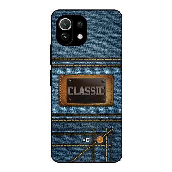 Classic Denim Metal Back Case for Mi 11 Lite