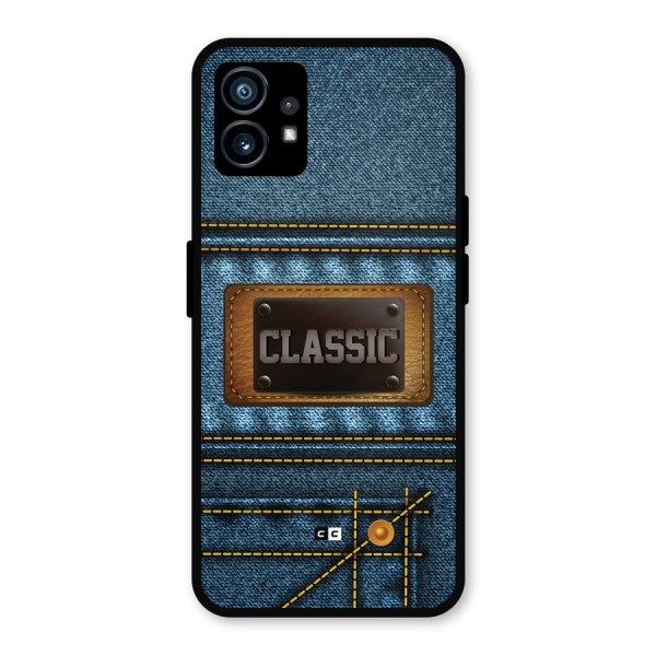 Classic Denim Metal Back Case for Nothing Phone 1