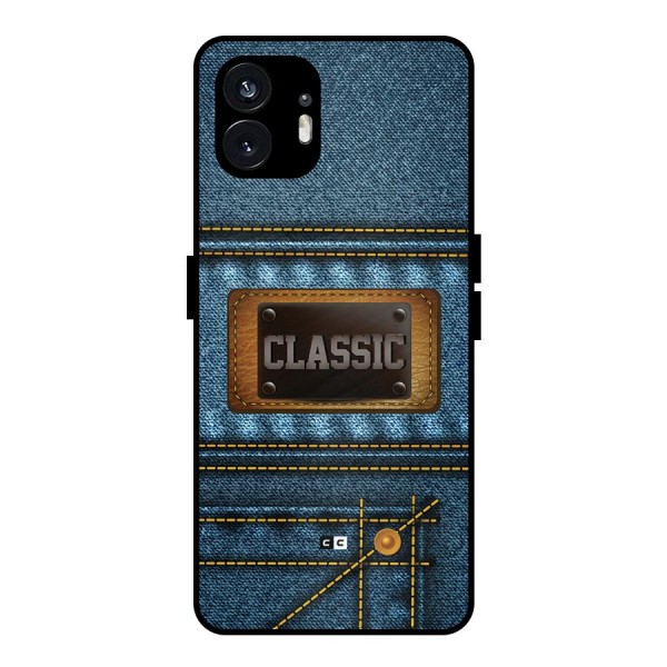 Classic Denim Metal Back Case for Nothing Phone 2