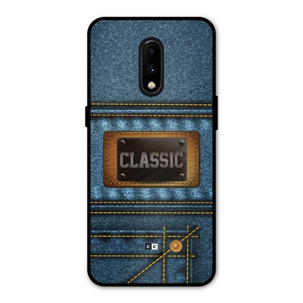 Classic Denim Metal Back Case for OnePlus 7