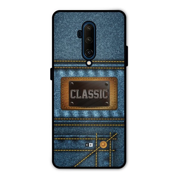 Classic Denim Metal Back Case for OnePlus 7T Pro