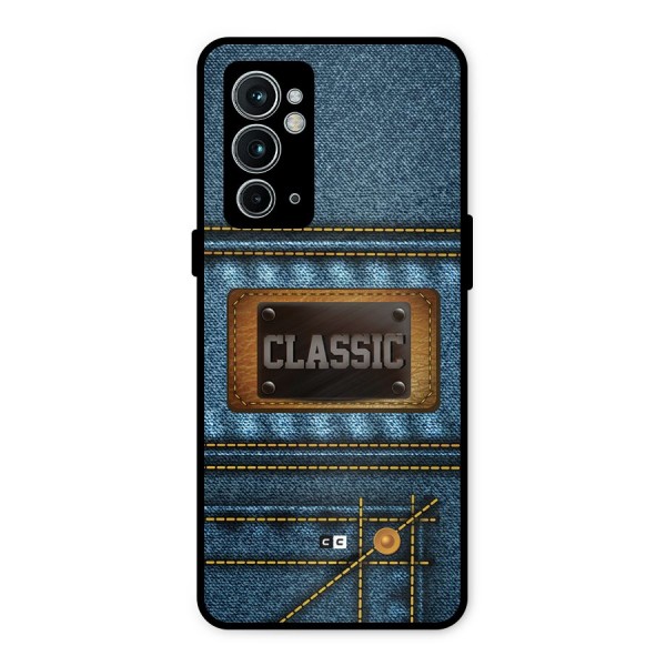 Classic Denim Metal Back Case for OnePlus 9RT 5G