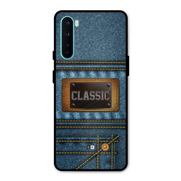 Classic Denim Metal Back Case for OnePlus Nord