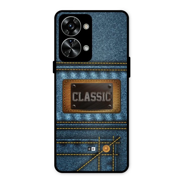 Classic Denim Metal Back Case for OnePlus Nord 2T