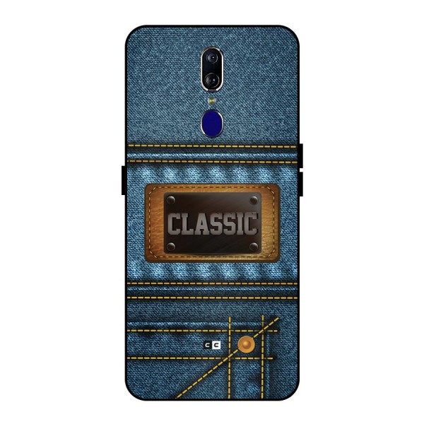 Classic Denim Metal Back Case for Oppo F11