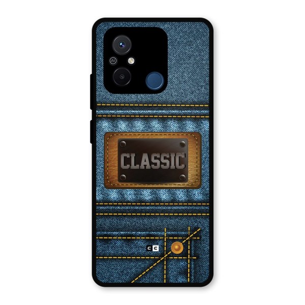 Classic Denim Metal Back Case for Poco C55