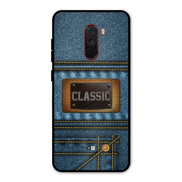 Classic Denim Metal Back Case for Poco F1