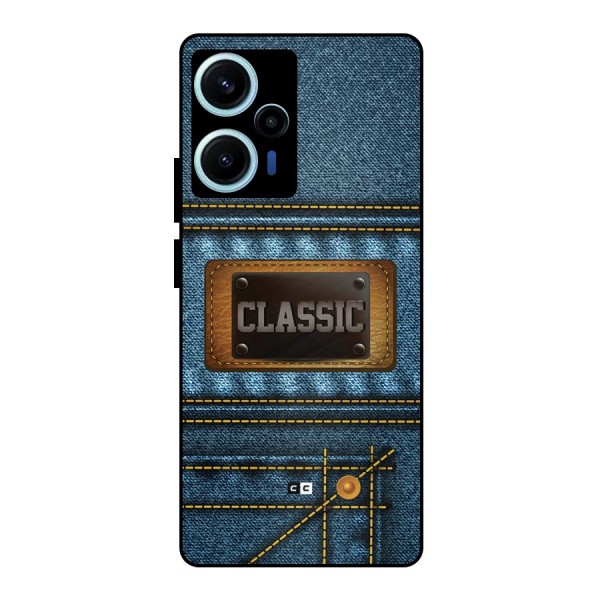 Classic Denim Metal Back Case for Poco F5