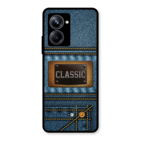 Classic Denim Metal Back Case for Realme 10 Pro