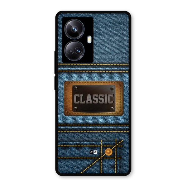 Classic Denim Metal Back Case for Realme 10 Pro Plus