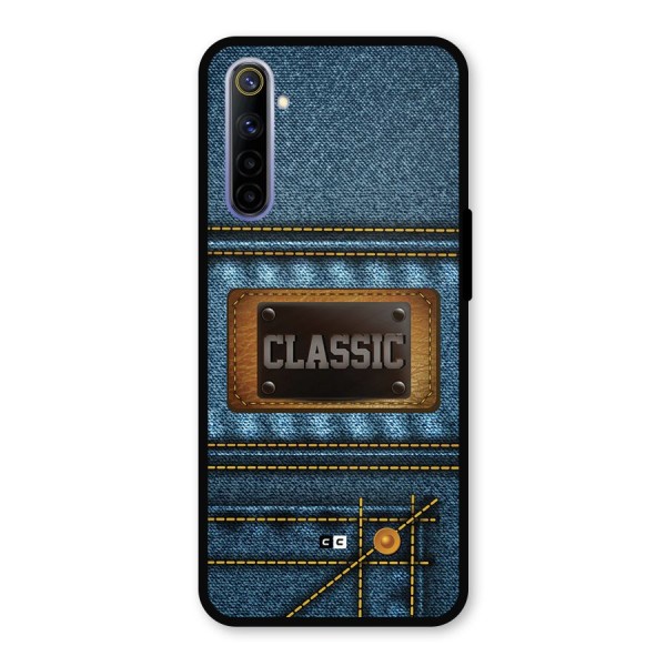 Classic Denim Metal Back Case for Realme 6