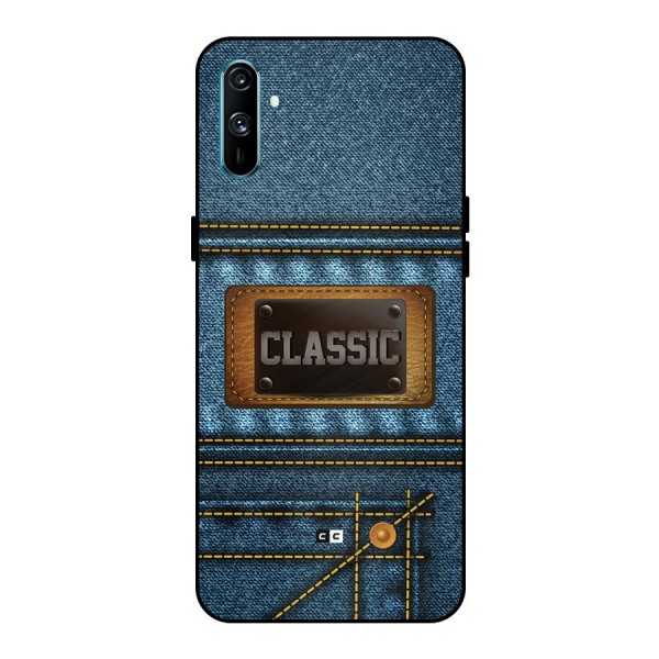 Classic Denim Metal Back Case for Realme C3