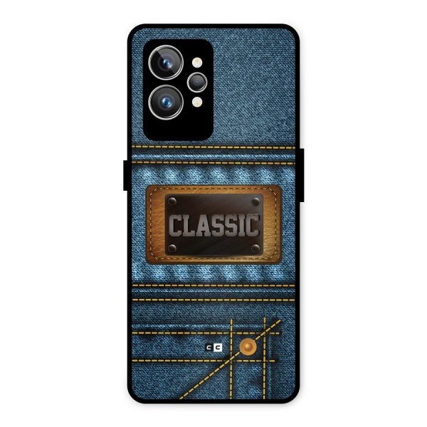 Classic Denim Metal Back Case for Realme GT2 Pro