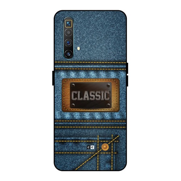 Classic Denim Metal Back Case for Realme X3 SuperZoom