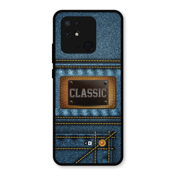 Classic Denim Metal Back Case for Redmi 10 Power